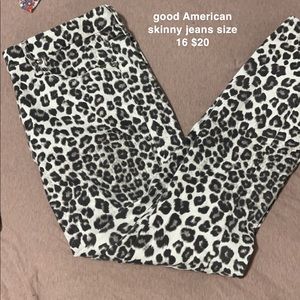 Good American leopard jeans